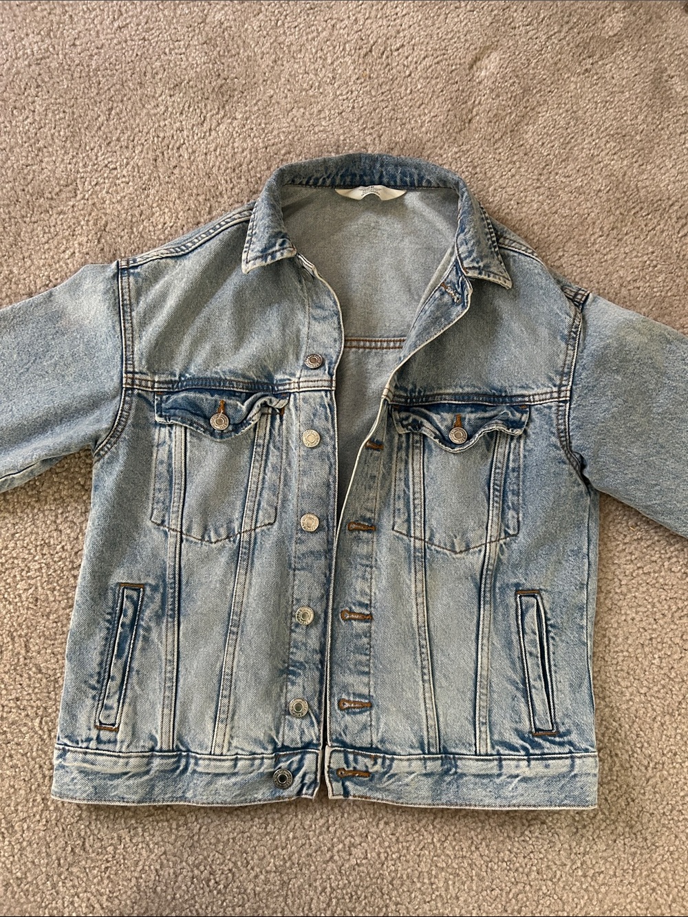 H&M Light Wash Blue Denim Jean Jacket